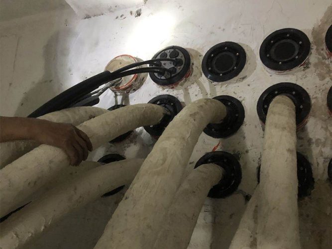 Cable seal in Ningbo Dahe 110kv main substation project Cable seal in Ningbo Dahe 110kv main substation project